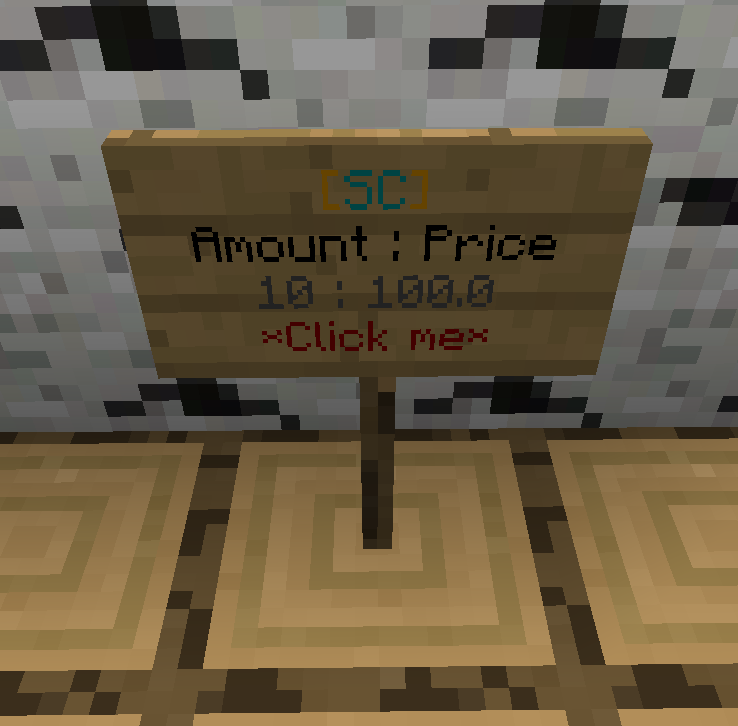 Example of a [SC] sign after placing it