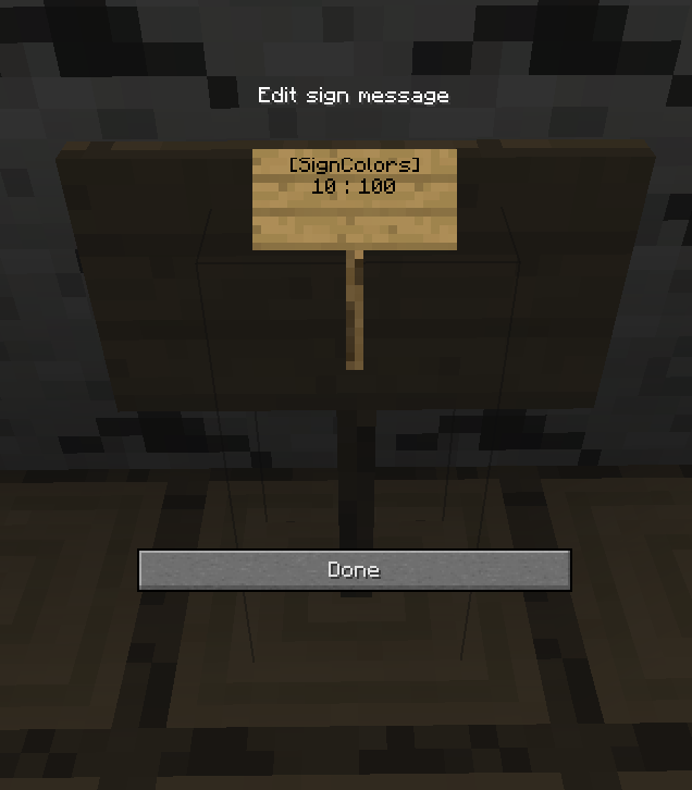 Example of a [SC] sign before placing it
